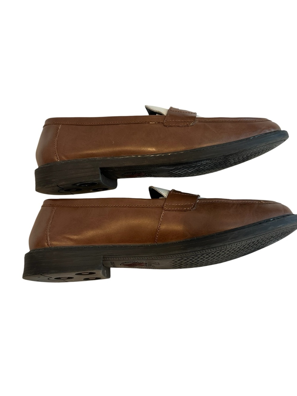 Cole Haan Women’s Two-Tone Brown and Cream Leather Loafers - Picture 6 of 9